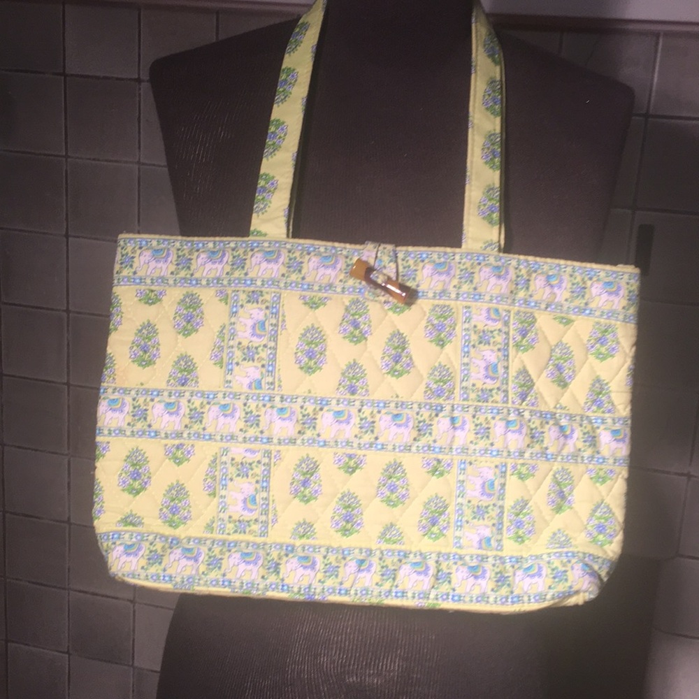 Vera Bradley Small Bag in Citrus Elephant